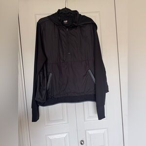 Avia Women’s Mixed Fabric Windbreaker and Knit Jacket with Hoodie size 2X